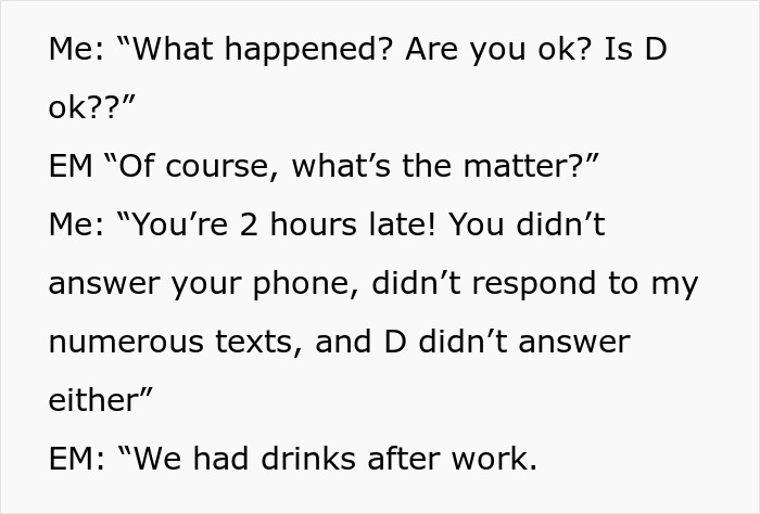 The nanny confronted the entitled parent who was late, but the parent seemed unconcerned.