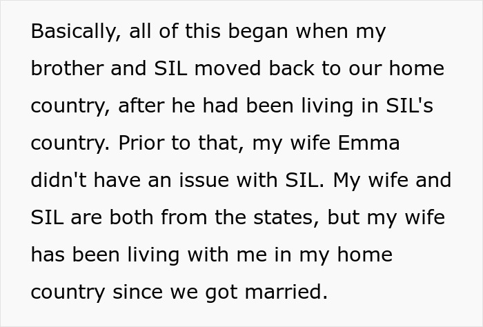 Text about a wife's jealousy when family moved back, leading to a police call and deportation.