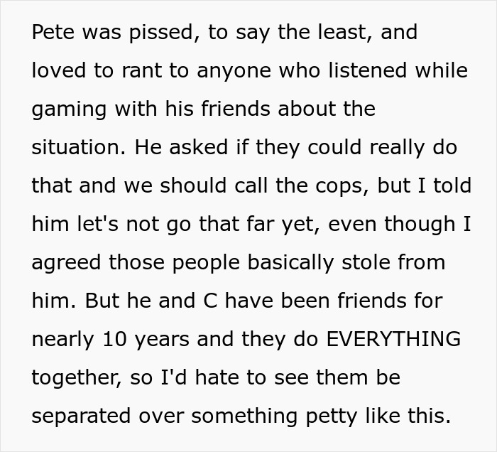 Text snippet explaining Pete's frustration about his brother being denied pool access and considering a hot tub. Text snippet explaining Pete's frustration about his brother being denied pool access and considering a hot tub.