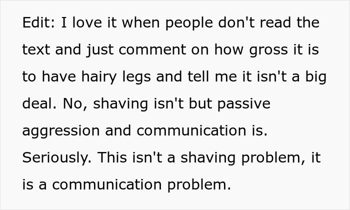 Woman Loses Rose-Tinted Glasses For BF After He Mocks Her Leg Hair Due To His Friends' Comments Woman Loses Rose-Tinted Glasses For BF After He Mocks Her Leg Hair Due To His Friends' Comments