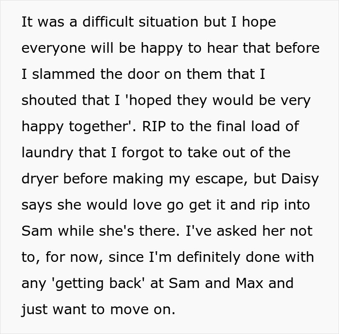 Text describing a difficult situation, moving on, and an ex-girlfriend sending receipts to friends. Text describing a difficult situation, moving on, and an ex-girlfriend sending receipts to friends.