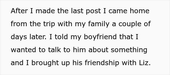 GF discusses BF's female friends, especially a coworker, and the time they spend together.