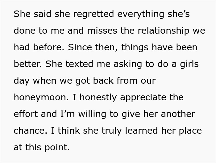 A wedding dispute and a resolution to the in-laws request. Hoping the family relationship improves. A wedding dispute and a resolution to the in-laws request. Hoping the family relationship improves.