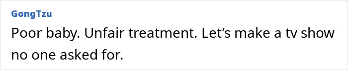 A comment about the Beckhams wedding, sarcastically suggesting a TV show for unfair treatment. A comment about the Beckhams wedding, sarcastically suggesting a TV show for unfair treatment.