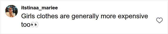A user comments on back-to-school kids clothing, noting that girls clothes are generally more expensive. A user comments on back-to-school kids clothing, noting that girls clothes are generally more expensive.