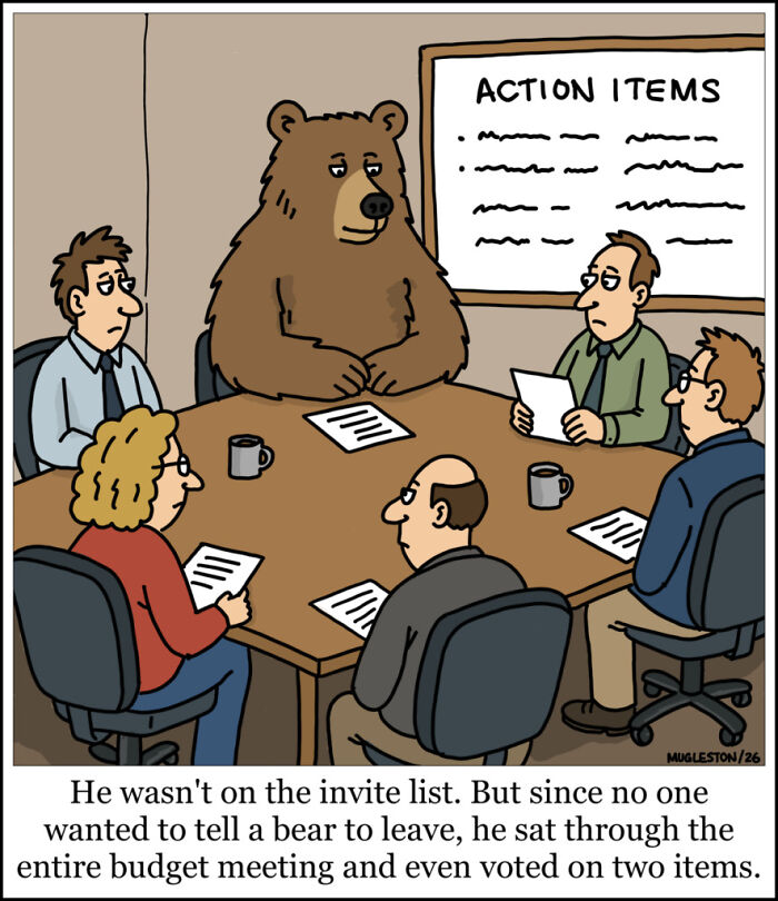 These 30 Single-Panel Cartoons Find The Humor In People Acting Way Too Calm During Absolute Chaos