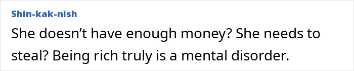 A comment about Bill Gates' daughter and her startup fraud accusation, questioning the need to steal.