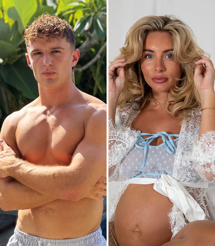 Bonnie Blue, visibly pregnant after controversial stunts, poses alongside a man. The baby's father remains a mystery. Bonnie Blue, visibly pregnant after controversial stunts, poses alongside a man. The baby's father remains a mystery.