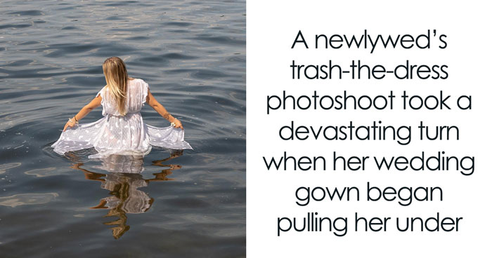 Wedding Gown Gets Too Soaked With Water During A River Photoshoot, Bride Drowns Within Minutes