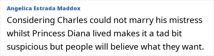Angelica Estrada Maddox comment on Princess Diana's alleged secret pregnancy and royal conspiracy theory. Angelica Estrada Maddox comment on Princess Diana's alleged secret pregnancy and royal conspiracy theory.