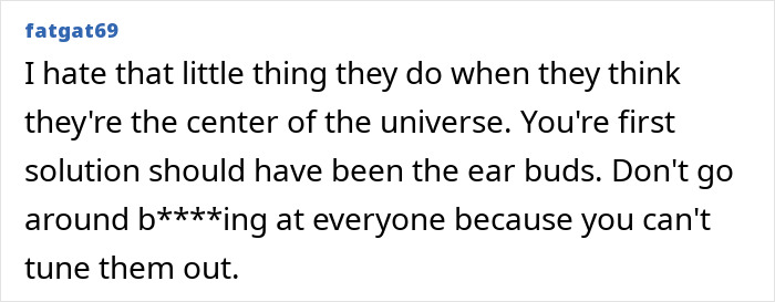 A comment about a passenger confronting a stranger for chewing with his mouth open on a plane, sparking a viral debate.