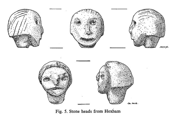 The Hexham Heads, Carved Stone Pair Discovered In A Northumberland Garden, 1971