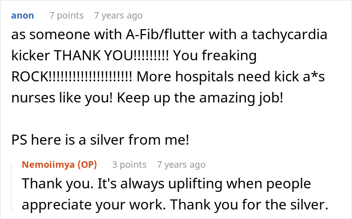A nurse saving a patient from a Karen's foot, receiving a raise, not fired. A nurse saving a patient from a Karen's foot, receiving a raise, not fired.