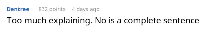 A comment about a photographer's response to an entitled woman: 'No is a complete sentence.'