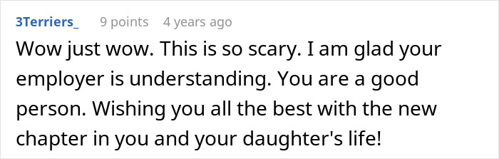 A comment expressing fear and wishing the woman and her adopted baby well, after her sister tried to kidnap her. A comment expressing fear and wishing the woman and her adopted baby well, after her sister tried to kidnap her.
