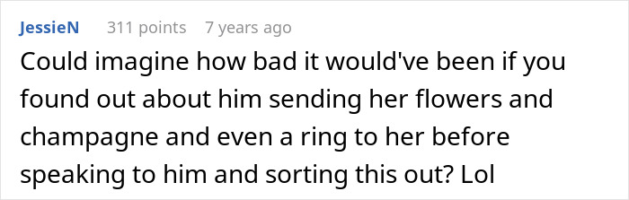 A comment speculating on how bad it would have been if the BF's female friends interaction was not sorted out.