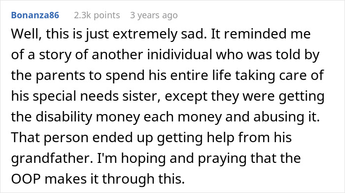 Guy Rejects “Forever Caretaker” Role For Special Needs Sister, Comes Home To A Heartbreaking Scene Guy Rejects “Forever Caretaker” Role For Special Needs Sister, Comes Home To A Heartbreaking Scene