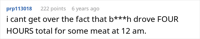 A comment about a hunter's mom wanting her share of meat, emphasizing the long drive for meat. A comment about a hunter's mom wanting her share of meat, emphasizing the long drive for meat.