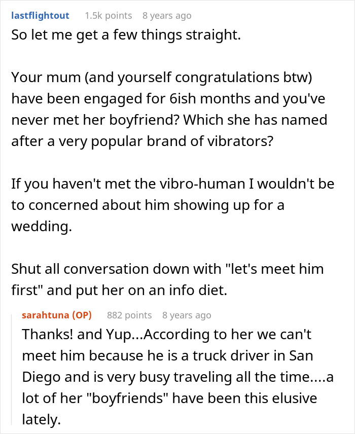 Mom Tries To Score A Free Wedding On Daughter’s Big Day, Gets Shut Down Fast By Furious Bride-To-Be Mom Tries To Score A Free Wedding On Daughter’s Big Day, Gets Shut Down Fast By Furious Bride-To-Be