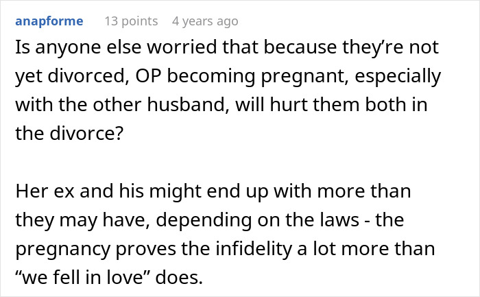 A comment about friends finding out their spouses are sleeping together, concerned about the divorce. A comment about friends finding out their spouses are sleeping together, concerned about the divorce.