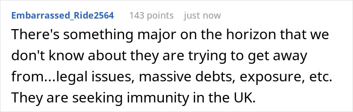 Text stating theories about legal issues and immunity for Prince Harry and Meghan Markle, fueling move back to UK scandals. Text stating theories about legal issues and immunity for Prince Harry and Meghan Markle, fueling move back to UK scandals.