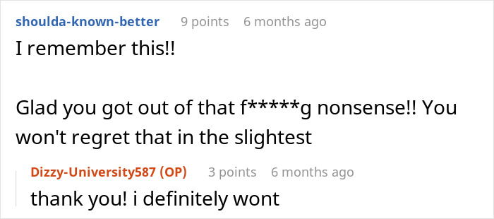 Screenshot of comments showing support for a woman seeing red flags in a 7-year relationship. Screenshot of comments showing support for a woman seeing red flags in a 7-year relationship.