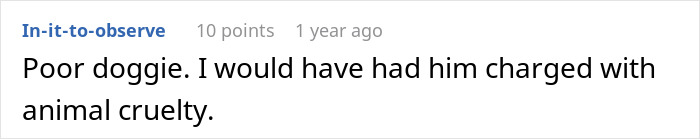 Comment about jobless ex-husband and animal cruelty in woman's life for petty revenge. Comment about jobless ex-husband and animal cruelty in woman's life for petty revenge.