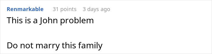 Concise online comment advising a Christian woman against marrying into a family that gives unwanted marriage advice. Concise online comment advising a Christian woman against marrying into a family that gives unwanted marriage advice.