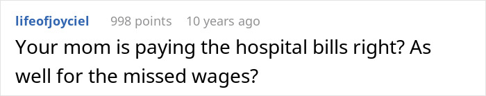 A screenshot of a Reddit comment about a stressful and expensive reality check for a son's high maintenance girlfriend. A screenshot of a Reddit comment about a stressful and expensive reality check for a son's high maintenance girlfriend.
