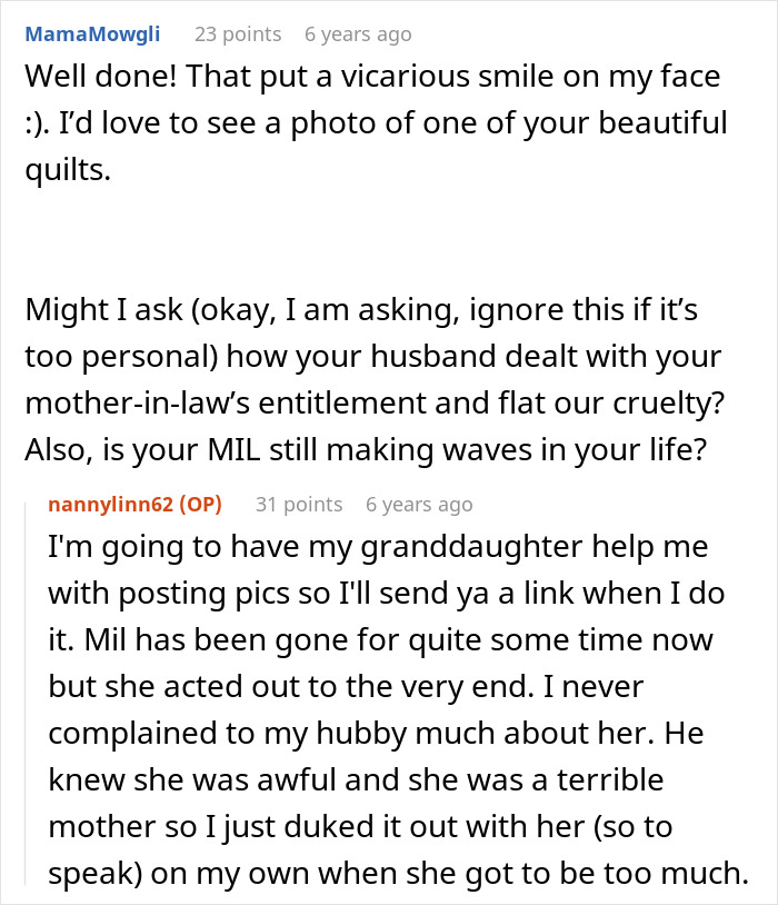 Woman Is On A Mission To Gift Her Family Hand-Made Quilts To Fulfill Her Petty Revenge Against MIL Woman Is On A Mission To Gift Her Family Hand-Made Quilts To Fulfill Her Petty Revenge Against MIL
