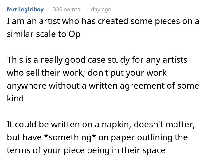 Store Owner Asks Artist To Talk To Her Through A Lawyer Thinking It Would Scare Them But She Gets A Letter Store Owner Asks Artist To Talk To Her Through A Lawyer Thinking It Would Scare Them But She Gets A Letter