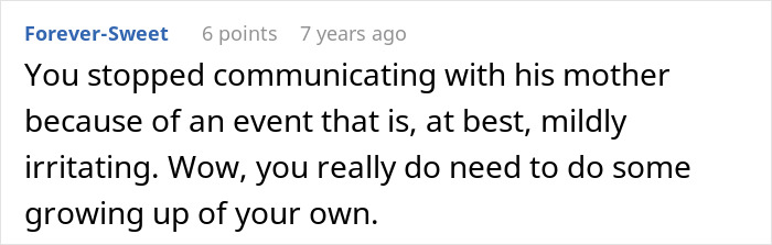 A comment about MIL skipping grandson's first birthday to support spoiled SIL. A comment about MIL skipping grandson's first birthday to support spoiled SIL.