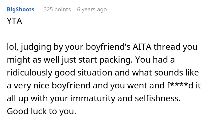 A Reddit comment from BigShoots on a woman who disrespects her guy's house boundaries.