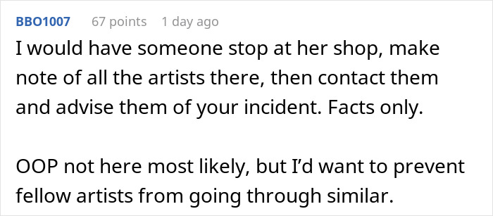 Store Owner Asks Artist To Talk To Her Through A Lawyer Thinking It Would Scare Them But She Gets A Letter Store Owner Asks Artist To Talk To Her Through A Lawyer Thinking It Would Scare Them But She Gets A Letter