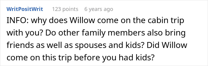 A question about a woman bringing her best friend on a family vacation, and in-laws throwing a tantrum. A question about a woman bringing her best friend on a family vacation, and in-laws throwing a tantrum.