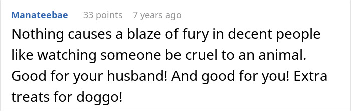 A comment supporting the user's husband for defending their senior dog against the MIL's kick, demanding grandchildren. A comment supporting the user's husband for defending their senior dog against the MIL's kick, demanding grandchildren.