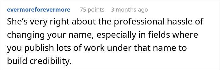 A hilariously awkward comment on professional hassle of changing names. People sharing too much. A hilariously awkward comment on professional hassle of changing names. People sharing too much.
