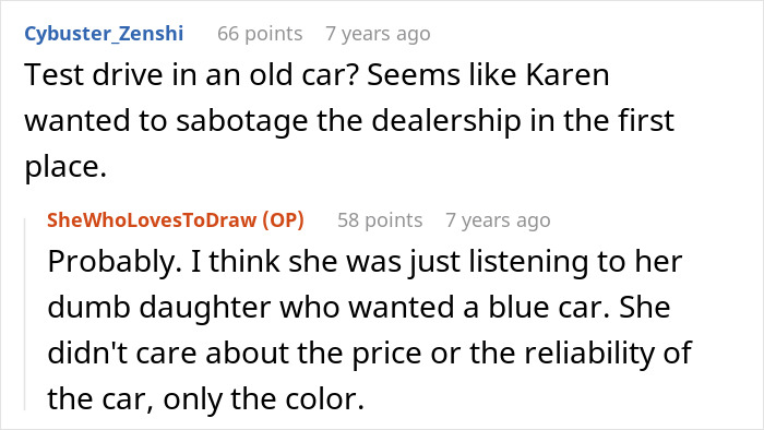Entitled Mom Desperately Wants “A Blue Car” For Daughter, Even Though It Has An Owner Already Entitled Mom Desperately Wants “A Blue Car” For Daughter, Even Though It Has An Owner Already