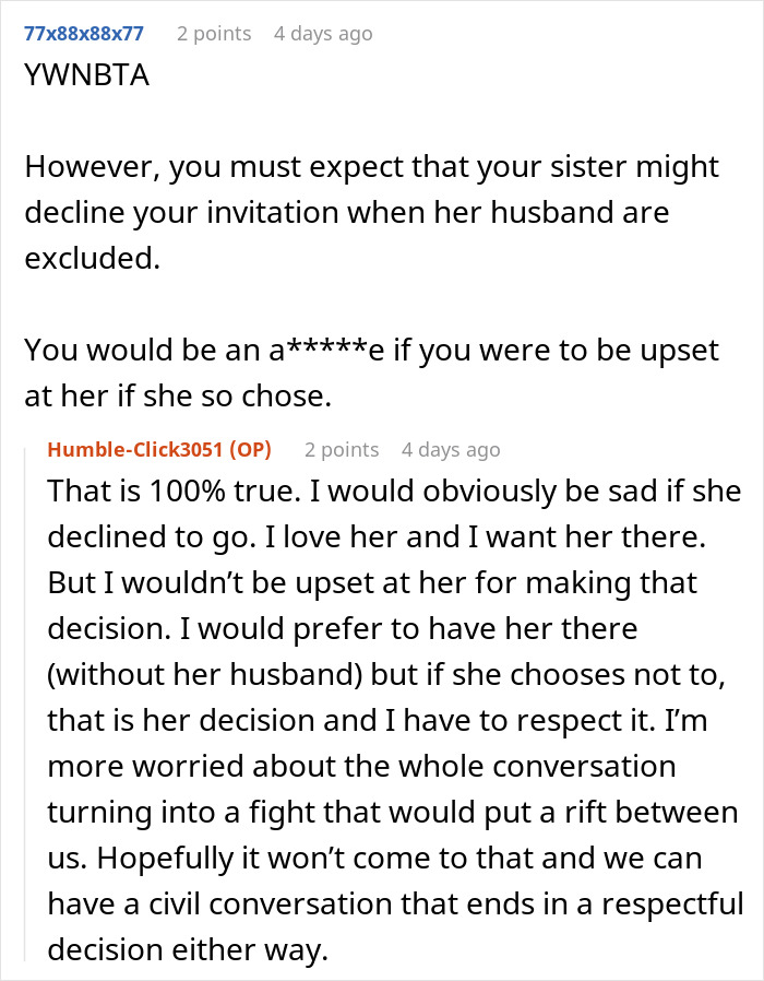 A Reddit thread discussing a woman drawing the line at her wedding after her family protected her toxic BIL. A Reddit thread discussing a woman drawing the line at her wedding after her family protected her toxic BIL.
