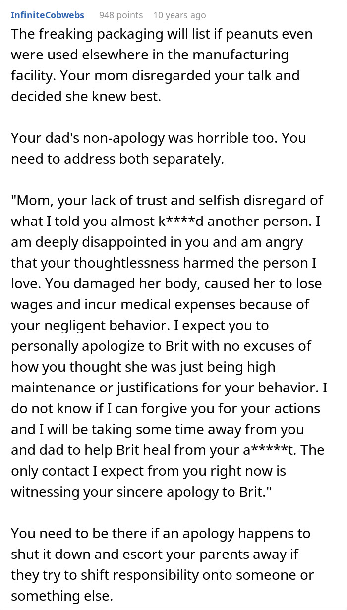 A screenshot of a Reddit comment detailing a stressful, expensive reality check for a son's GF's high maintenance. A screenshot of a Reddit comment detailing a stressful, expensive reality check for a son's GF's high maintenance.