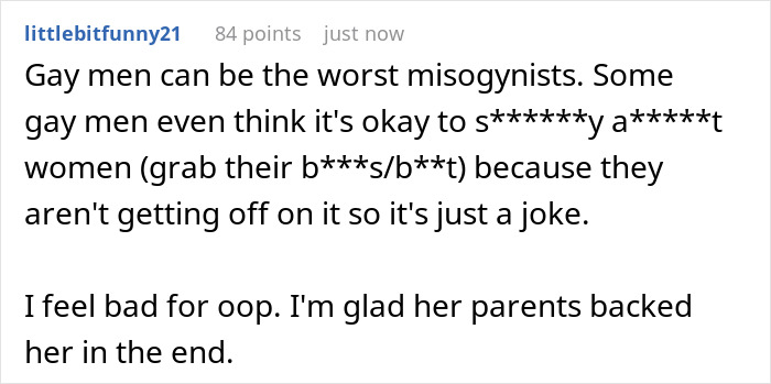 32YO Thinks That Being Gay Is His License To Be Rude To Bro's In-Laws, Gets Snubbed By 17YO Cousin 32YO Thinks That Being Gay Is His License To Be Rude To Bro's In-Laws, Gets Snubbed By 17YO Cousin