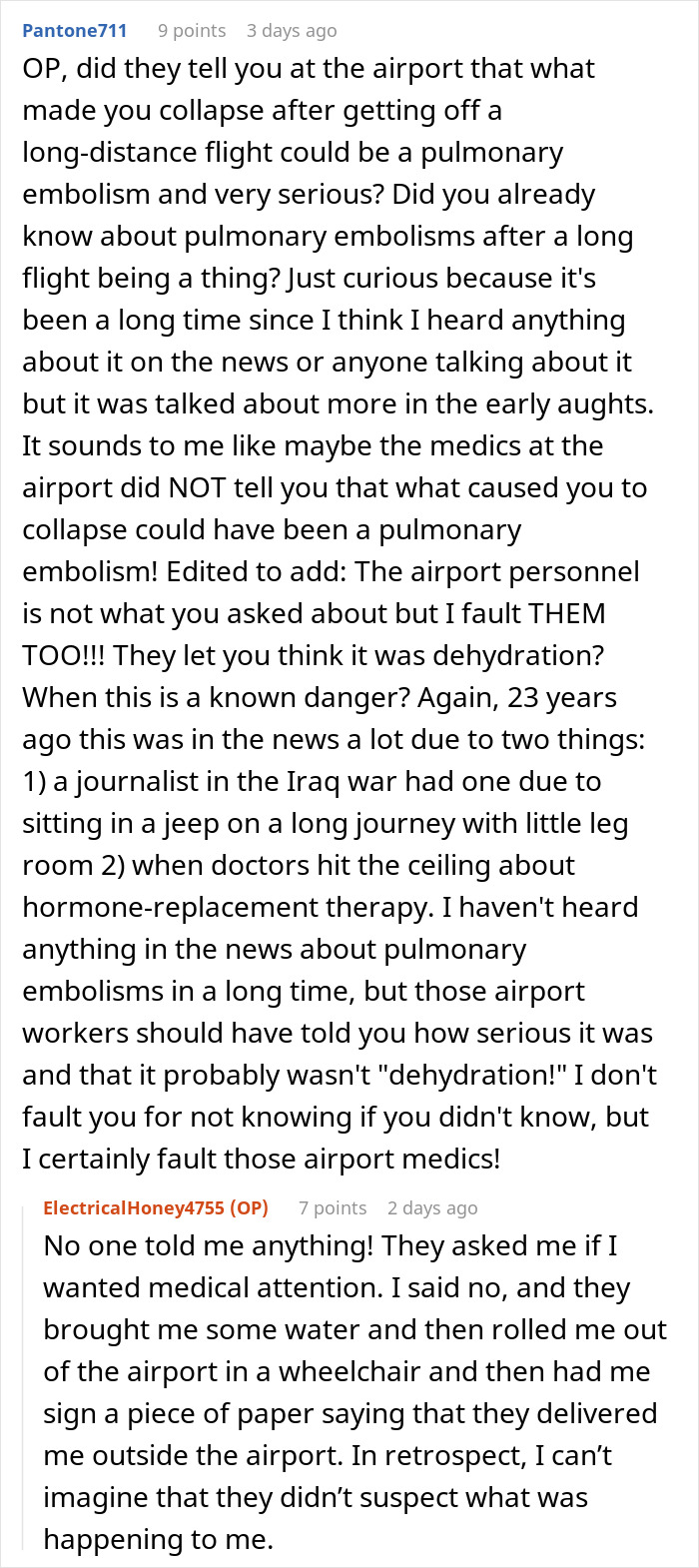 Discussion about a woman's medical emergency and her fiancé's delayed visit to the ICU. Discussion about a woman's medical emergency and her fiancé's delayed visit to the ICU.