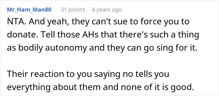 A Reddit comment regarding an adopted teen's birth parents' wild demand for debt. A Reddit comment regarding an adopted teen's birth parents' wild demand for debt.