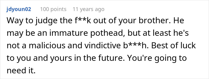 A Reddit comment discussing a wife's jealousy and malicious actions that led to deportation.