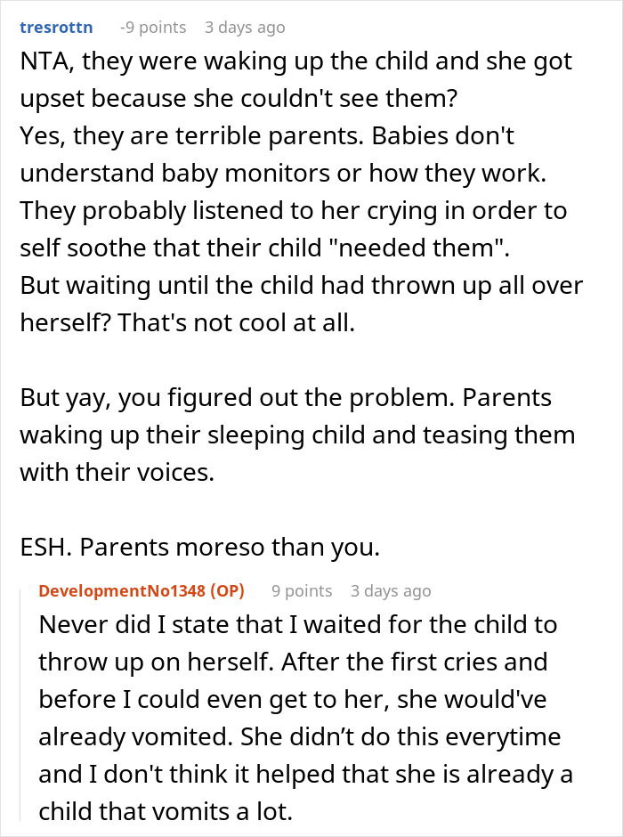 Discussion about parents gaslighting babysitter and a crying baby, with user comments on the parents' actions. Discussion about parents gaslighting babysitter and a crying baby, with user comments on the parents' actions.