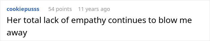 A comment about a wife's jealousy and secret police call ending in deportation, noting a lack of empathy.