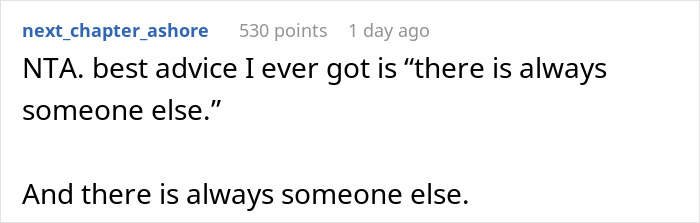 A screenshot of a Reddit comment giving advice to the couple about housing their niece. A screenshot of a Reddit comment giving advice to the couple about housing their niece.