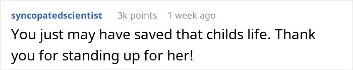 A comment praising a woman for saving a child's life, highlighting her helping a friend of 20 years with her daughter. A comment praising a woman for saving a child's life, highlighting her helping a friend of 20 years with her daughter.