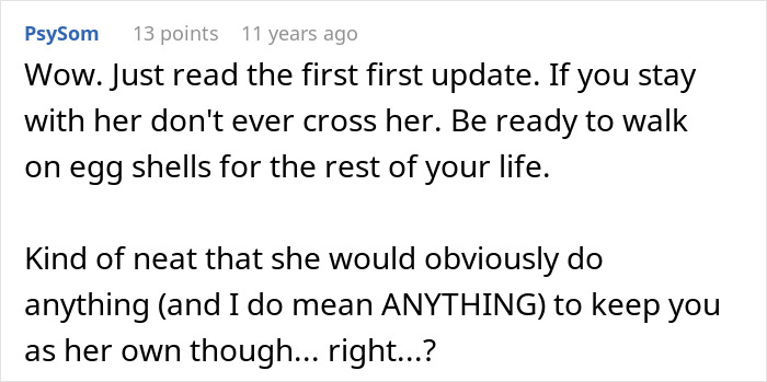 A user comment on a wife's jealousy and a secret police call resulting in deportation.