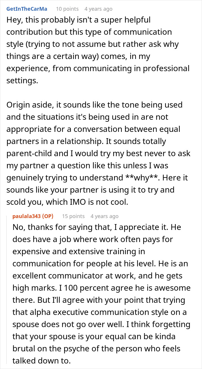 Wife on edge due to hubby's questions, he thinks she's making a big deal out of nothing. Wife on edge due to hubby's questions, he thinks she's making a big deal out of nothing.